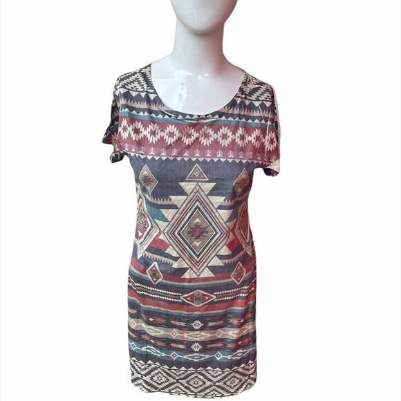Tunic Aztec Motif Style Size M - Multicolor -Soft - Picture 1 of 8